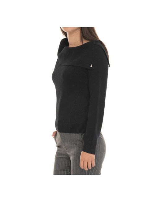 Liu Jo Black Stilvoller strickpullover für frauen