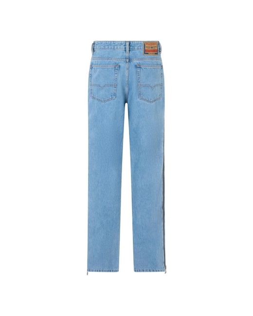 DIESEL Blue Straight Jeans for men