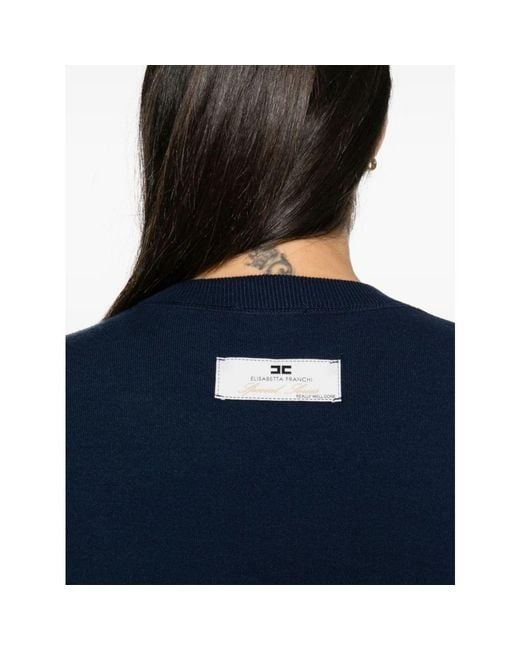 Elisabetta Franchi Blue Sweatshirts
