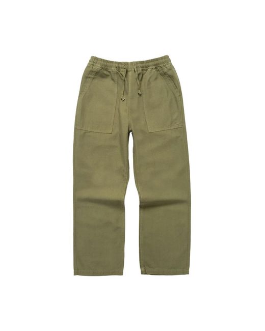 Service Works Green Straight Trousers for men