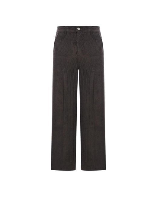 AMI Wide Trousers in het Gray voor heren