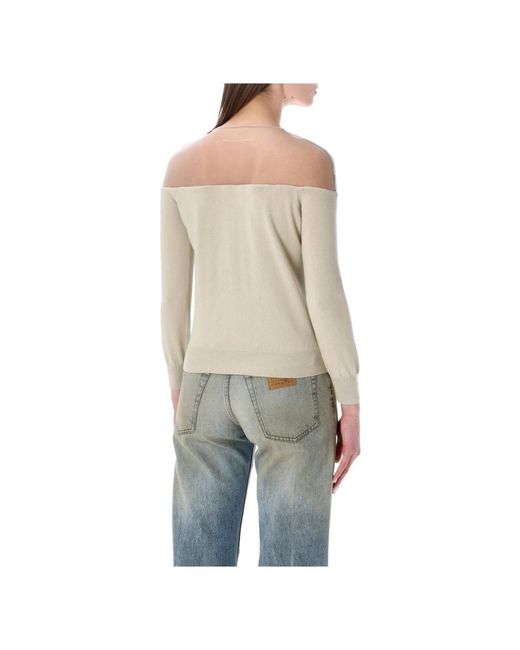 MM6 by Maison Margiela Natural Cardigans