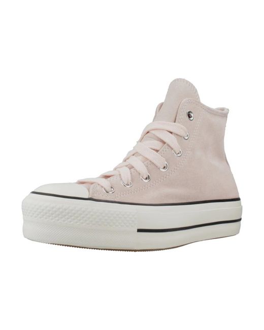 Converse Schoenen ,Roze ,Verhoogde High Top Sneakers in het Pink