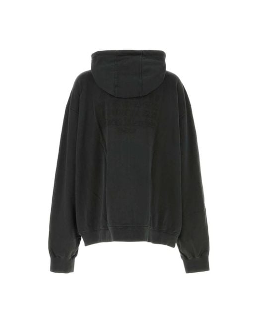 Maison Margiela Oversize Graphit Baumwoll-Sweatshirt in Black für Herren