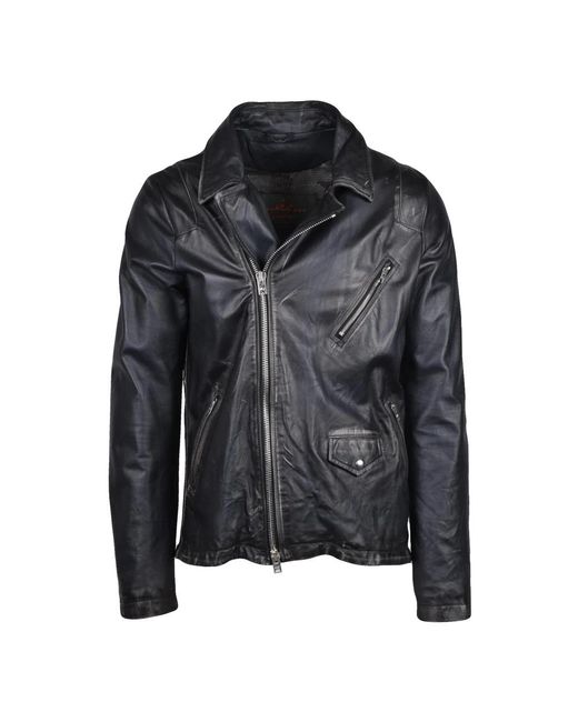 Giorgio Brato Chiodo Jacket in het Black voor heren