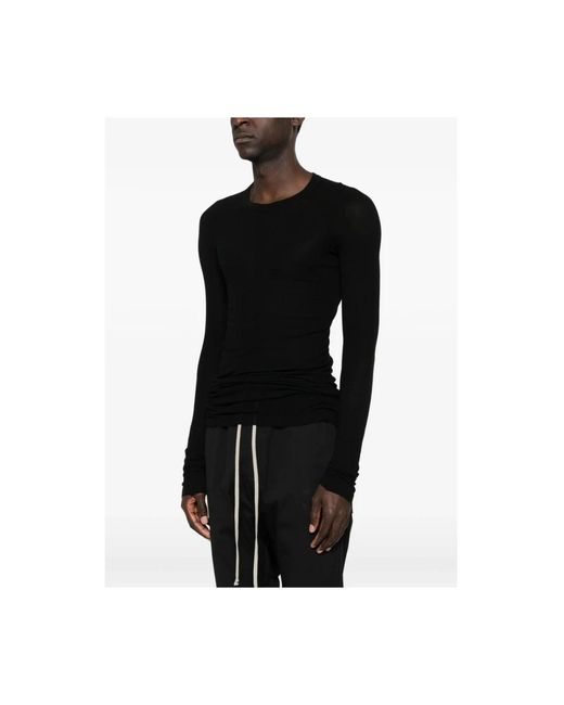 Rick Owens Black Round-Neck Knitwear for men