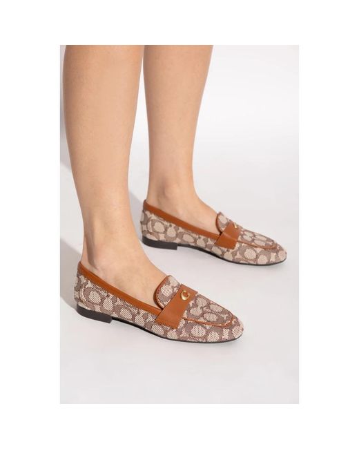 COACH Brown Monogram Loafers