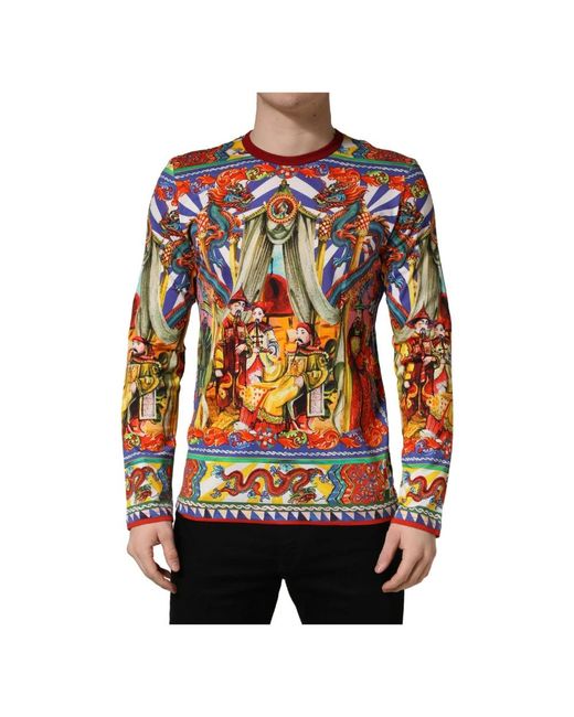 Dolce & Gabbana Black Long Sleeve Tops for men