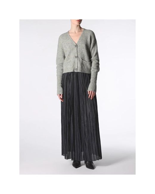 Roberto Collina Rock Maxi Rok in het Black