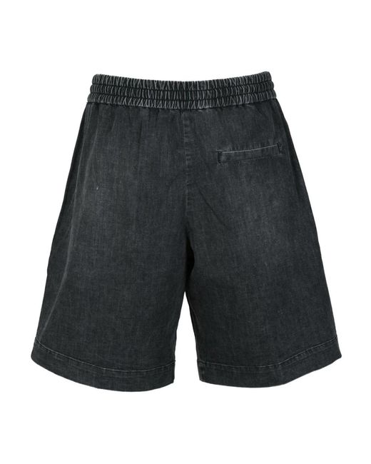 Dondup Black Denim Shorts for men