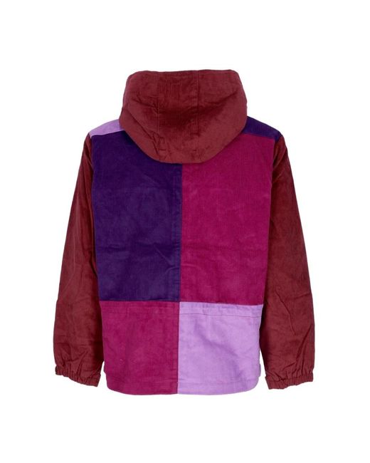 Huf Jassen ,Veelkleurig ,Katoen Fluwelen Mountain Jacket Met Ritssluiting in het Purple voor heren