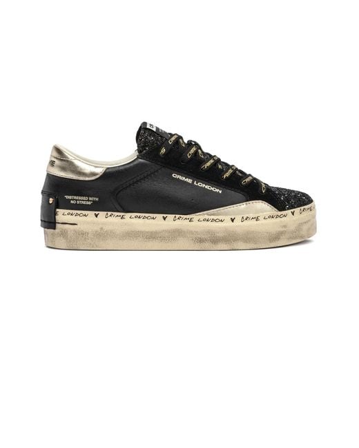 Crime London Black Sneakers
