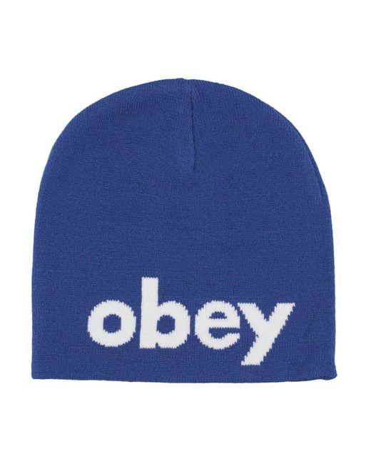 Obey Blaue streetwear beanie in Blue für Herren