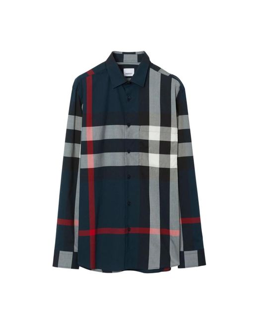 Burberry Overhemden ,Veelkleurig ,Katoen Summerton Shirt in het Multicolor voor heren