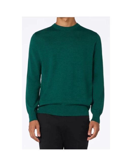 Mc2 Saint Barth Green Round-Neck Knitwear for men