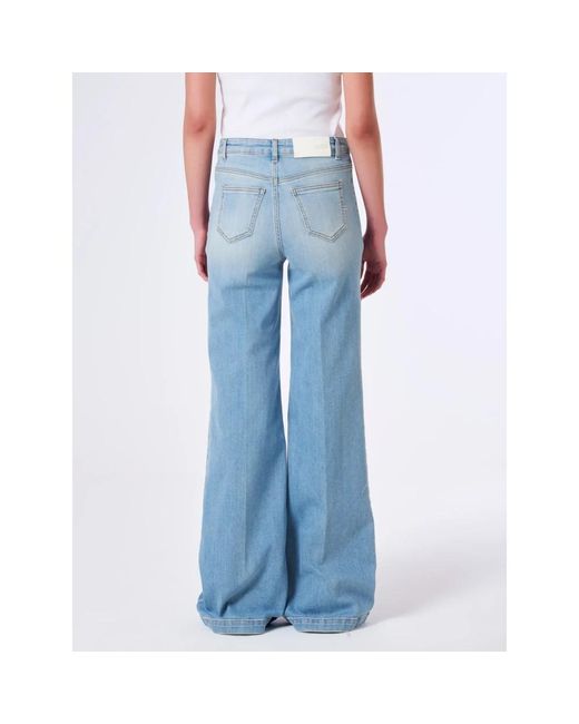 High waist denim palazzo jeans di ViCOLO in Blue