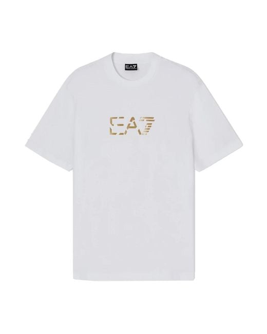 EA7 White T-Shirts for men