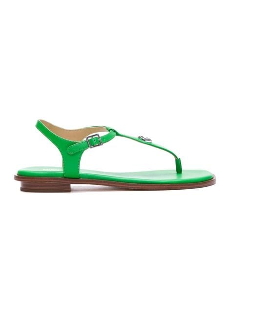 Michael Kors Green Flat Sandals