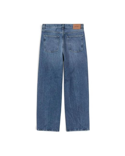 Carhartt Blue Straight Fit Jeans for men