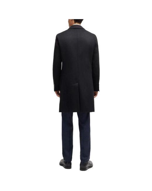 Boss Elegante Formele Wollen Jas in het Black voor heren