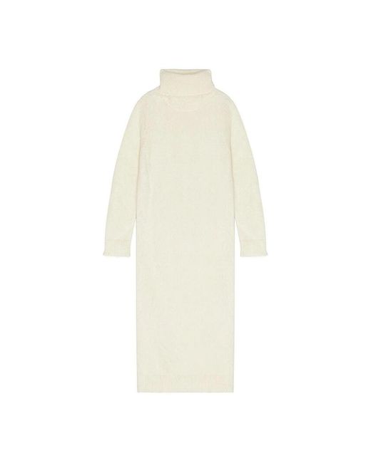 Saint Laurent White Knitted Dresses