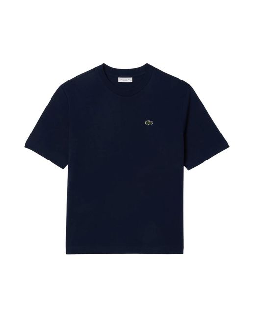 Camiseta de jersey orgánico de lujo Lacoste de color Blue