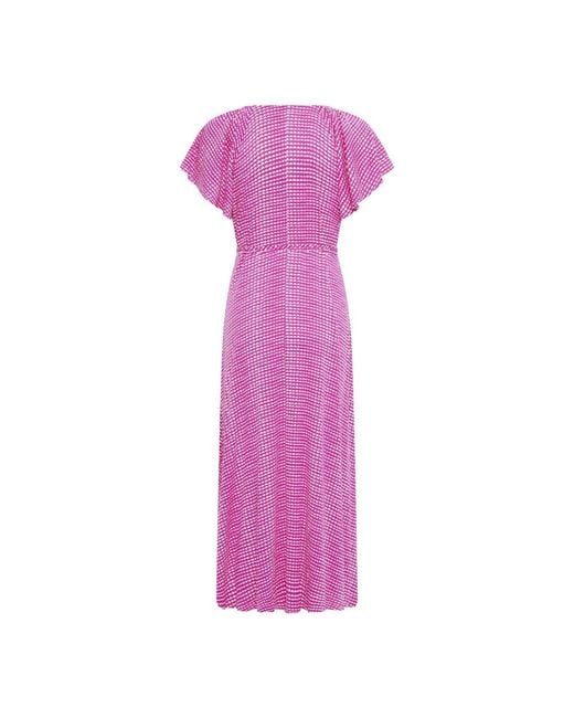 Ichi Kleedjes ,Roze ,Ihaya Dr9 Jurk in het Purple