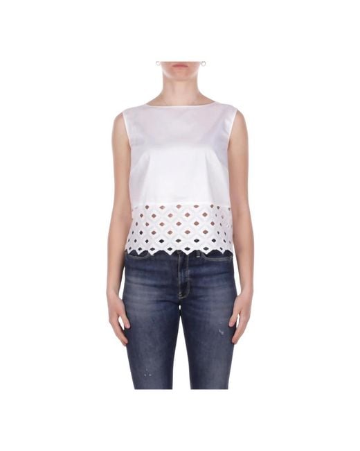 Max Mara Blue Sleeveless Tops