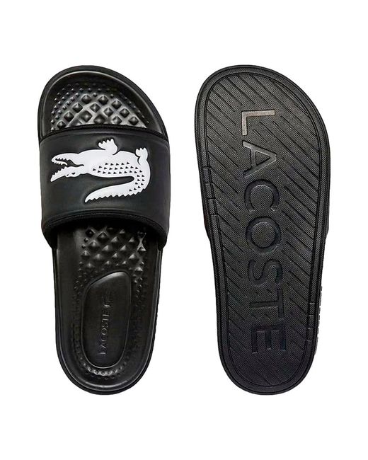 Shoes > flip flops & sliders > sliders Lacoste pour homme en coloris Black