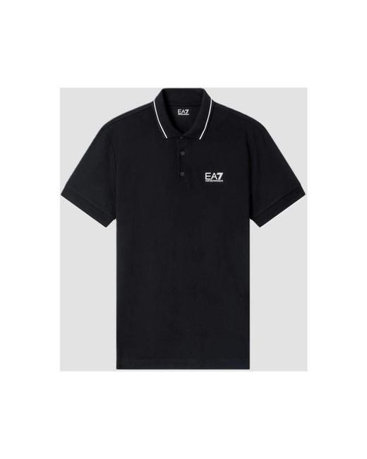 EA7 Zwarte Polo in het Black voor heren