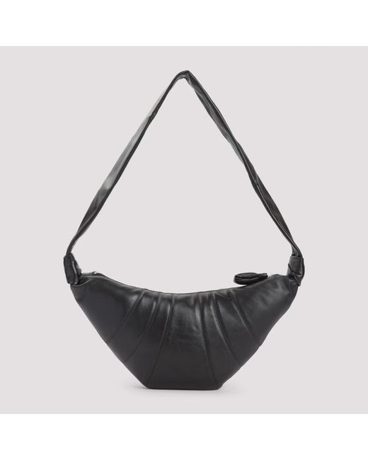 Lemaire Donker Chocolade Leren Croissant Tas in het Black voor heren