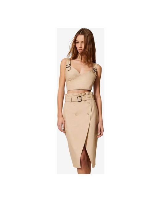 Twinset Natural Sleeveless Tops