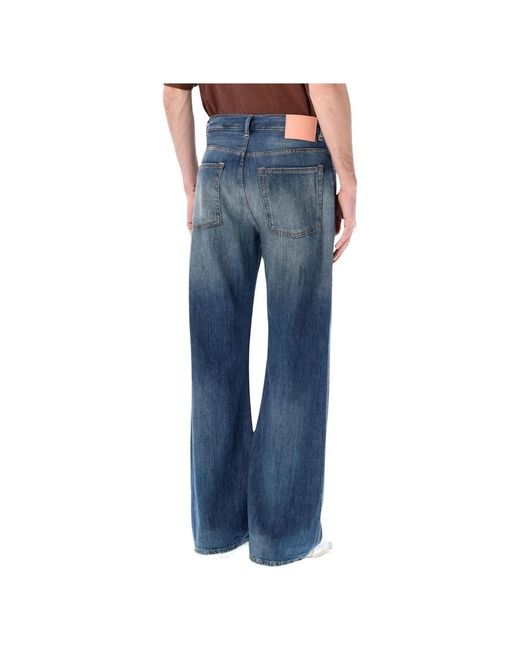 Acne Blue Straight Jeans for men