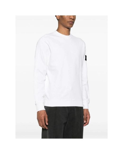 Stone Island White Sweatshirts for men