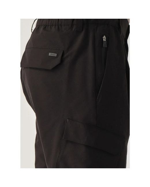 Herno Black Straight Trousers for men