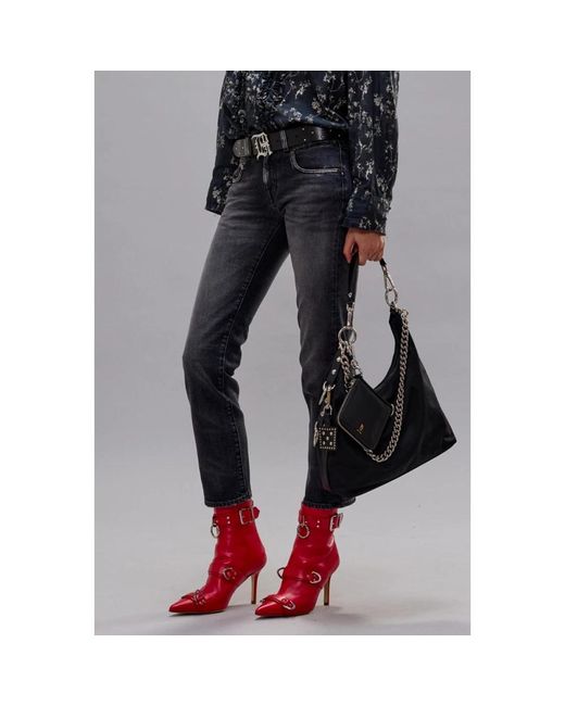 R13 Gray Straight Jeans