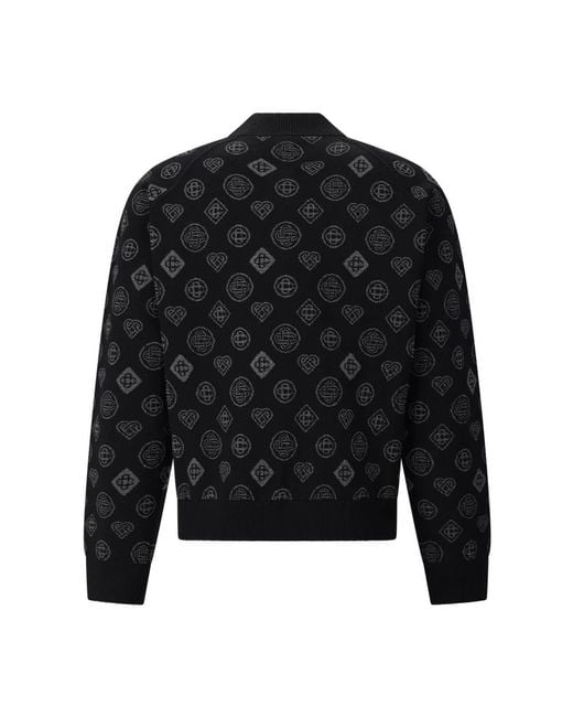 Casablanca Stylische Logo Print Sweatjacke in Blue für Herren