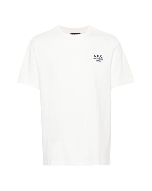 A.P.C. White T-Shirts & Vests for men