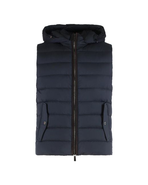 Moorer Jassen ,Blauw ,Kitami-S3 Gewatteerde Gilet in het Blue voor heren