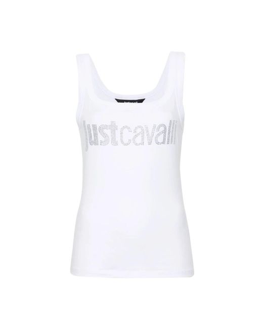 Just Cavalli White Sleeveless Tops