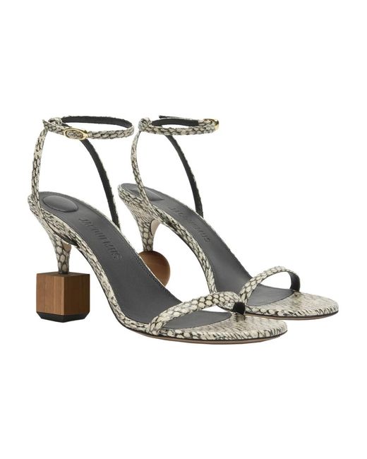 Jacquemus High Heel Sandals in het Metallic