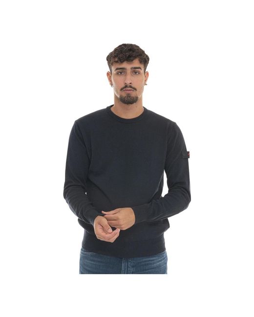 Peuterey Blue Round-Neck Knitwear for men
