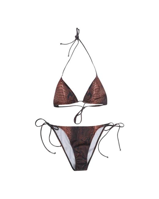 Jean Paul Gaultier Multicolor Bikini Set Printed Python