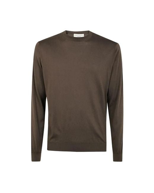 FILIPPO DE LAURENTIIS Green Round-Neck Knitwear for men