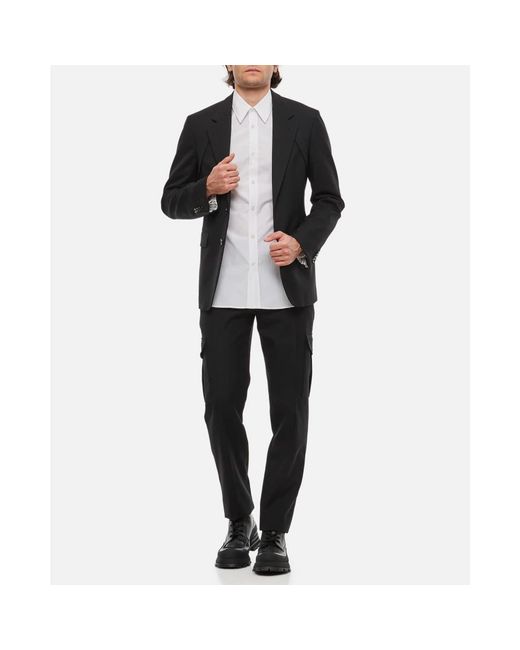 McQueen Black Slim-Fit Trousers for men