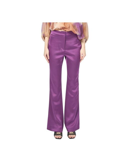 Jijil Purple Lila Palazzo Hose Mit Knöpfen Regular Fit
