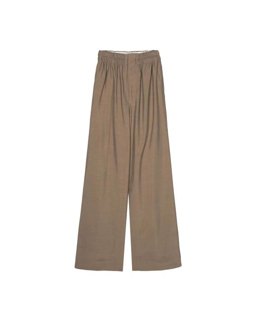 Quira Brown Wide Trousers