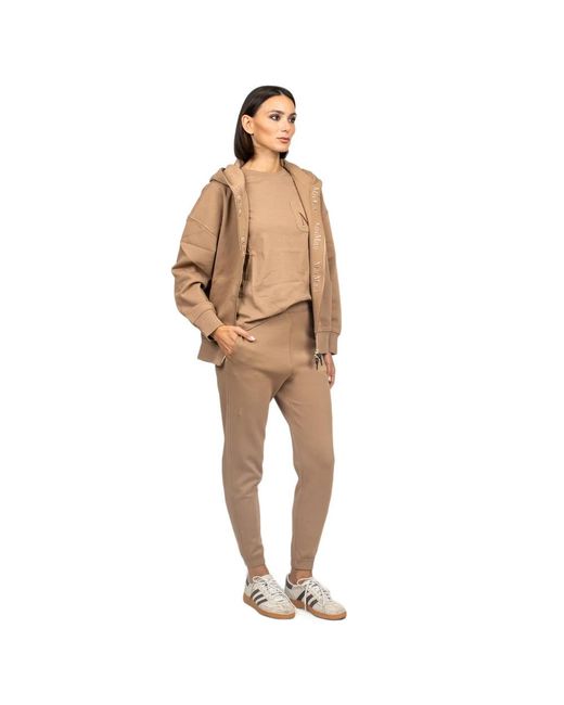 Max Mara Broeken ,Bruin ,Katoen Violino Jersey Joggingbroek in het Natural