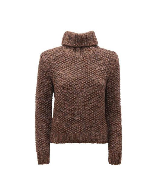 Dolce & Gabbana Truien & Vesten ,Bruin ,K681 M7M19 Rolkraagtrui in het Brown