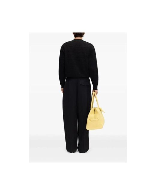 Jacquemus Black Creased Trousers for men